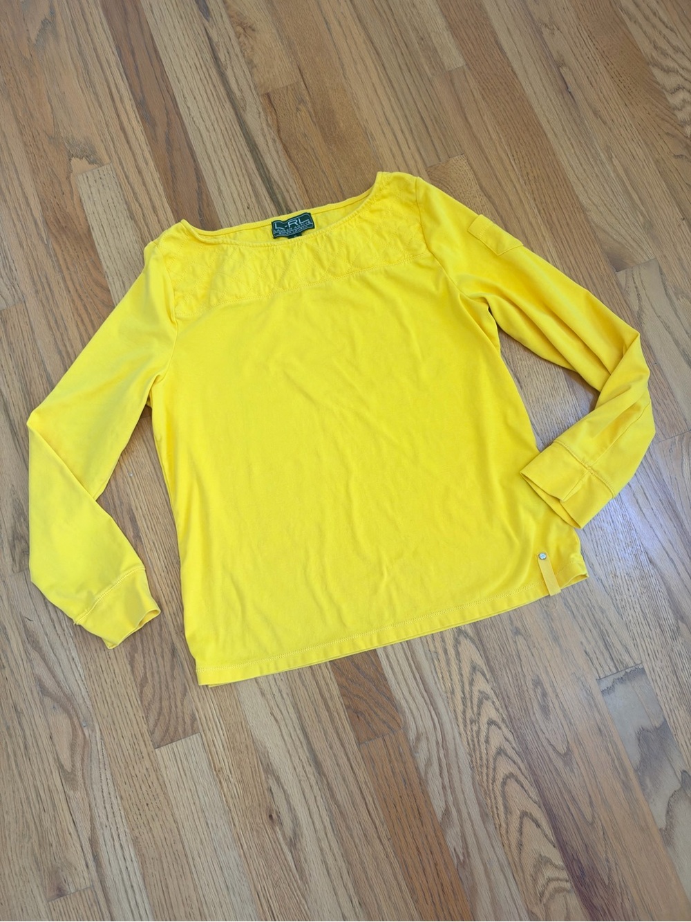 Ralph Lauren Bright Yellow Long-Sleeve Boatneck Tee